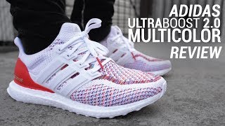 ADIDAS ULTRABOOST 20 MULTICOLOR RERELEASE REVIEW amp ON FEET [upl. by Araldo]