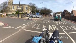 Yob threatens to kick cyclist off and chats to police instead D [upl. by Ssepmet]