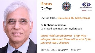 iFocus Online 102 Glaucoma 6 Visual Fields in Glaucoma  Interpretation by Dr G Chandra Sekhar [upl. by Adnamal]