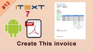 Create PDF Invoice using iText 7  Android PDF Creator Invoice  Android PDF Maker  Android PDF App [upl. by Ware]