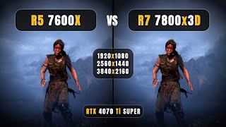 AMD Ryzen 5 7600x vs Ryzen 7 7800x3D  1080p 1440p 4K  How Big is the Difference [upl. by Lamrej673]