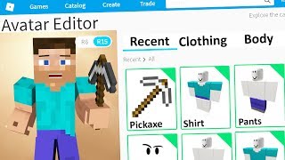 MAKING MINECRAFT STEVE A ROBLOX ACCOUNT [upl. by Ardnovahs576]