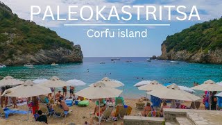 Exploring Paleokastritsa Region In Corfu Island Beautiful Beaches and Views 4K  Greece [upl. by Rosenbaum]