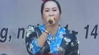 Hmong in Vietnam New Year 2024 girl sang Folksong Pajtag Lis [upl. by Nappy967]