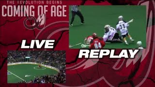 NLL Colorado Mammoth goalie Alex Buque levels opponent with devastating open field hit [upl. by Oremoh185]