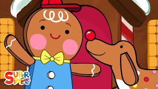 Gingerbread House  Kids Songs  Super Simple Songs [upl. by Ynaffat]