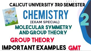 molecular symmetry and group theoryChemistry3rd semesterCalicut University [upl. by Huntingdon]