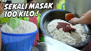 100 KILO MASAK DI KUALI RAKSASA ADUKNYA BERAT BANGET [upl. by Rehteh]