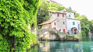 NESSO village and its waterfall Orrido di Nesso Lake Como Italy [upl. by Lleda704]