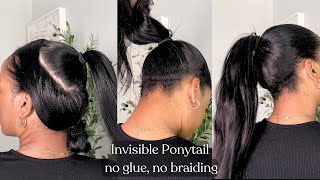 Have you tried this Invisible Ponytail hack  no glue no braiding [upl. by Bohlen]