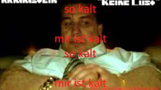 Rammstein Keine Lust Lyrics [upl. by Ennyletak504]