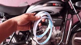 on wheel running light on hero splendor plus [upl. by Odravde]