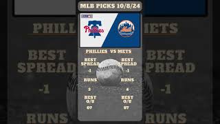 MLB Picks Today Phillies vs Mets Prediction 10824 [upl. by Sharp632]