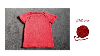 Babykleid stricken Gr 7480 Schritt für Schritt Anleitung siehe Beschreibung für andere Größen [upl. by Eiroc]