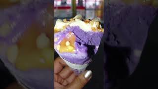 ube Caramel ice cream yummy satisfying icecream trending youtubeshorts viralvideo [upl. by Cointon]