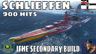 German Schlieffen IFHE Secondary Captain Build World of Warships Wows [upl. by Lyudmila115]