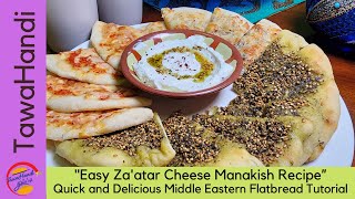 Easy Zaatar Cheese Manakish Recipe I Lebanese recipes in English I Authentic arab Manakish I Browns [upl. by Andreana]