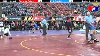 Last Chance Qual 84 KG Terrence Zaleski Bronco WC vs Rick Goerke unattached [upl. by Tallia]