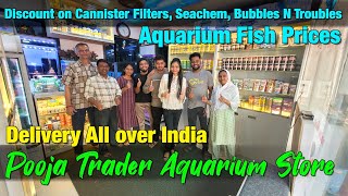 Huge Fish Stock at Pooja Trader Aquarium Store I Delivery Available All Over India [upl. by Marian183]