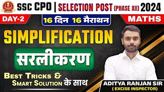 🔴Complete Simplification in One Shot  16 Din 16 Marathon  SSC CPO  Selection Post  Aditya Ranjan [upl. by Geminius]