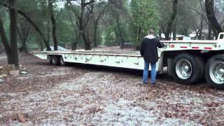 Grossen Construction Auction Lot 900 2007 Trail King Hydraulic Beaver Tail Equipment Trailer [upl. by Hogarth]