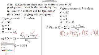 5 vii Hypergeometric distribution Problems [upl. by Eiramave]