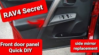 2014 RAV4 door panel removalside mirror replacement [upl. by Dinsdale105]