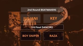 Beatdance Contest 2017  14 final Battle  Boy Sniper vs Raza  Juliani vs Key [upl. by Bridie45]