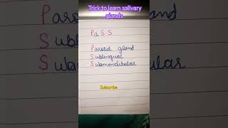 Trick to learn salivary glands neetbiology shorts biology neet [upl. by Omle]