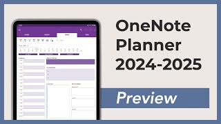 Lightweight OneNote Planner 2024 2025  PREVIEW [upl. by Asirb]