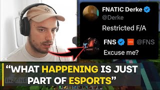 Derke Speaks on Why Nobody From Fnatic Would Reveal His Reason For Leaving [upl. by Pinchas]