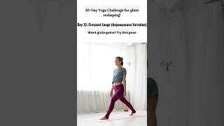 Crescent Lunge for Glute Activation  Day 13 of 30Day Yoga Challenge weighlosstips yoga shorts [upl. by Innob104]