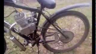 Обзор мотовелосипеда F8080cc Engine for bicycle [upl. by Norreht]