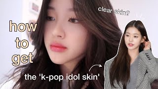 how to achieve the quotkpop idol lookquot clear skin and a flawless base makeup [upl. by Anagrom]