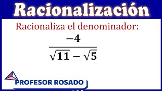 RACIONALIZACIÓN DEL DENOMINADOR [upl. by Esinaj]