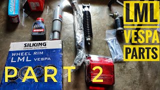 Lml Vespa Self Start motorPart 2 Cosmetic Parts [upl. by Nnylg776]