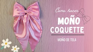 🎀Cómo hacer MOÑO COQUETTE 🌸 Tutorial completo 🤩 [upl. by Halimak]