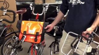 Brompton Folding Bicycle  Brompton front luggage [upl. by Esyla]