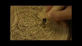 How to copy calligraphy to wood using pyrography  wood burning technique [upl. by Donna]