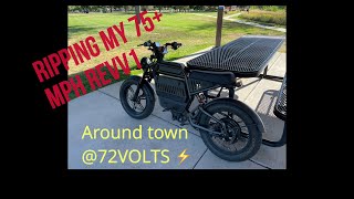 View of a 75mph ebike ripping around town [upl. by Ahseenak18]