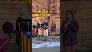 Street gig with Catalans in Barcelona July2024 oboe catalunya barcelona streetmusic music [upl. by Akirat]