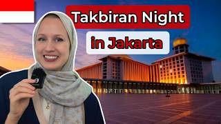 Magic Takbiran Night in Indonesias Biggest Mosque 🕌🇮🇩 [upl. by Jezreel]