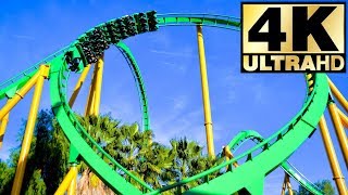 Riddlers Revenge Front Seat on Ride 4K POV Six Flags Magic Mountain [upl. by Leoline]