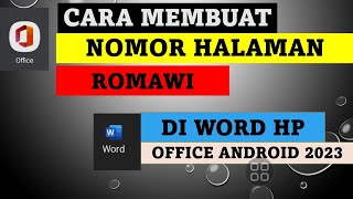 Cara membuat nomor halaman romawi di word hp android 2023 [upl. by Sebastian]