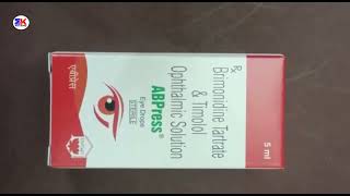 ABPress Eye Drops  Brimonidine Tartrate and Timolol Ophthalmic solution  Abpress Eye Drop Uses [upl. by Manus]