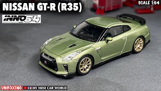 『MY MINI CAR WORLD』UNBOXING INNO64 164 NISSAN GTR R35  MILLENNIUM JADE [upl. by Hashimoto]