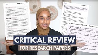 How To Write A Critical Essay  Critique A Research Paper Template [upl. by Reniti]