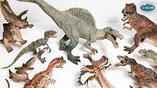 Papo Dinosaur Collection  Spinosaurus TRex Pentaceratops Velociraptor Gorgosaurus [upl. by Dryfoos842]