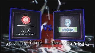 Highlights AX Armani Exchange Milano  Happy Casa Brindisi 1° turno LBA Serie A PosteMobile [upl. by Nogas]