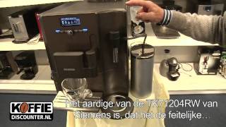 Siemens espressomachine TK71204RW review en unboxing [upl. by Cavil]